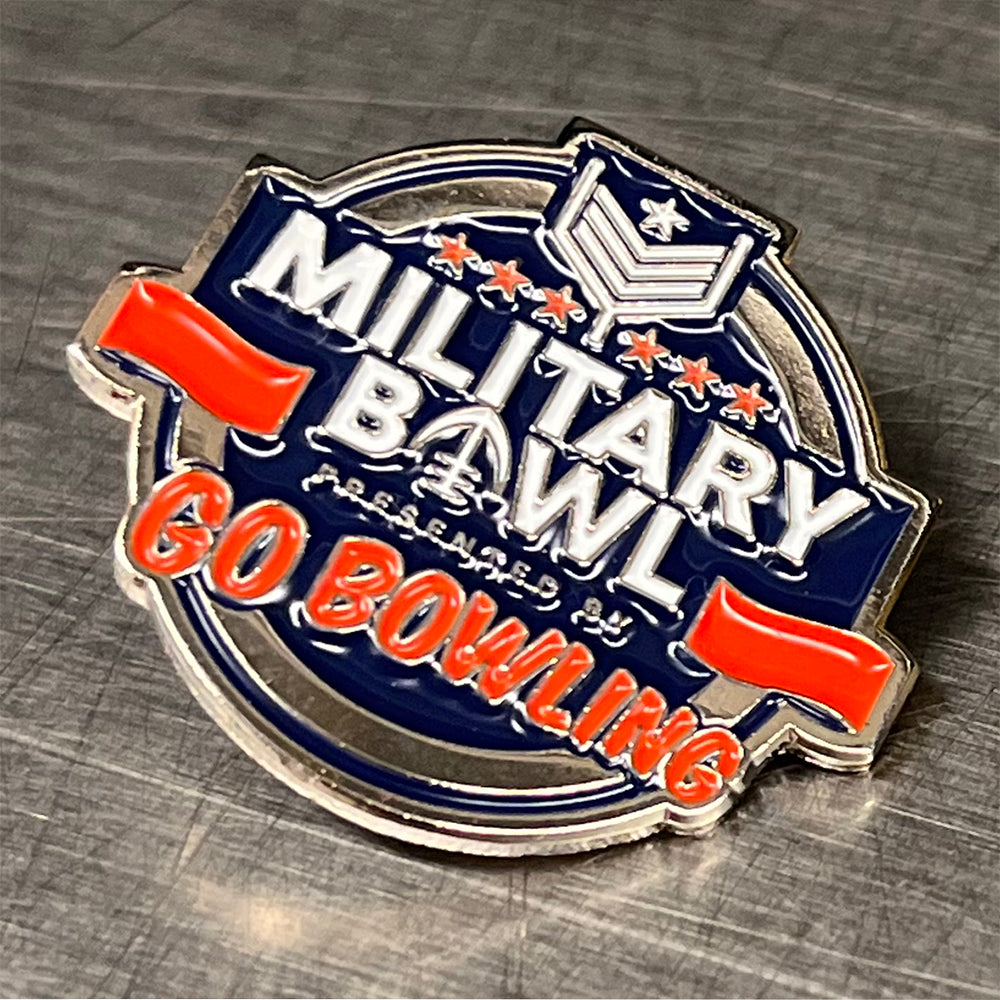 Military Bowl Go Bowling Lapel Pin