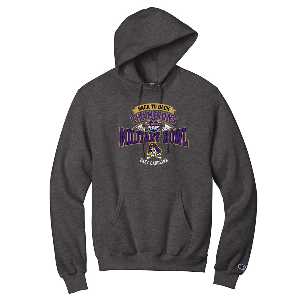 ECU Champion Brand Back 2 Back Champs Hooded Sweatshirt