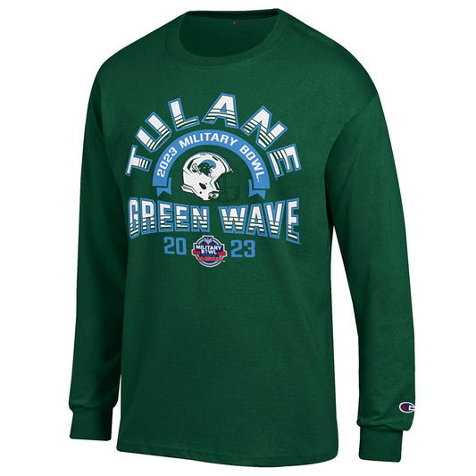 2023 Military Bowl Champion Brand Tulane Team Long Sleeve T-Shirt