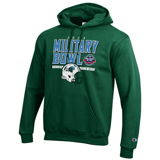 2023 Military Bowl Champion Brand Tulane Hooded Sweatshirt