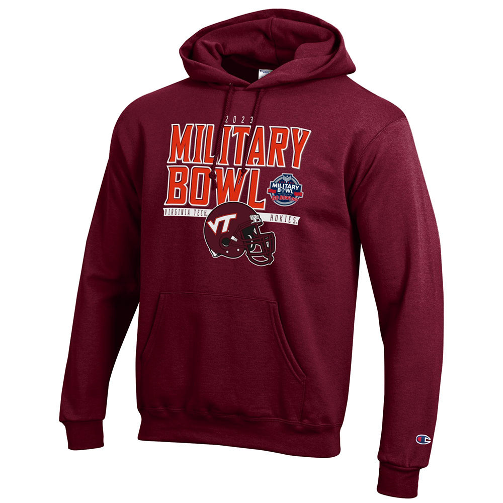 2023 Military Bowl Champion Brand Virginia Tech Hooded Sweatshirt