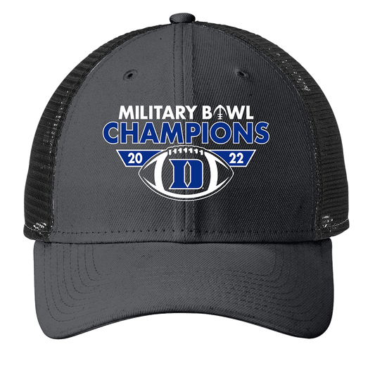 Duke 2022 Military Bowl Champions Hat (Mesh Back Trucker)